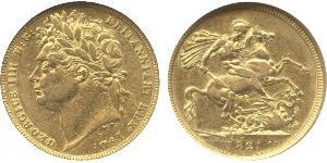 1 Sovereign Vereinigtes Königreich von Großbritannien und Irland (1801-1922) Gold Georg IV (1762-1830)