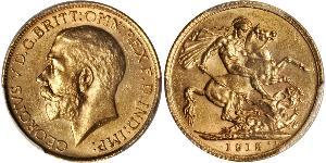 1 Sovereign Vereinigtes Königreich von Großbritannien und Irland (1801-1922) Gold George V (1865-1936)
