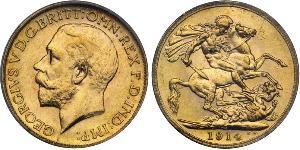 1 Sovereign Vereinigtes Königreich von Großbritannien und Irland (1801-1922) Gold George V (1865-1936)