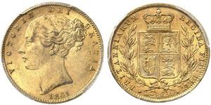 1 Sovereign Vereinigtes Königreich von Großbritannien und Irland (1801-1922) Gold Victoria (1819 - 1901)