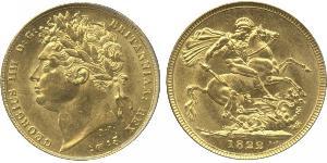 1 Sovereign Vereinigtes Königreich von Großbritannien und Irland (1801-1922) Gold Georg IV (1762-1830)