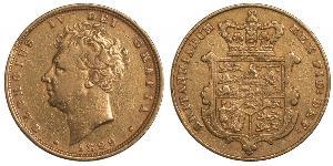 1 Sovereign Vereinigtes Königreich von Großbritannien und Irland (1801-1922) Gold Georg IV (1762-1830)