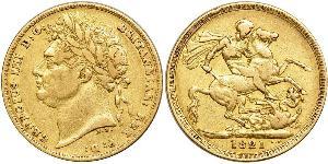 1 Sovereign Vereinigtes Königreich von Großbritannien und Irland (1801-1922) Gold Georg IV (1762-1830)
