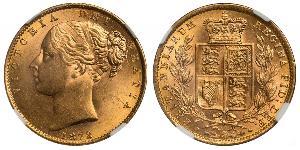 1 Sovereign Vereinigtes Königreich von Großbritannien und Irland (1801-1922) Gold Victoria (1819 - 1901)