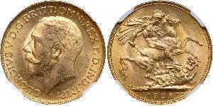 1 Sovereign Vereinigtes Königreich von Großbritannien und Irland (1801-1922) Gold George V (1865-1936)
