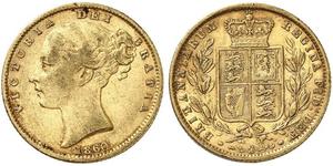 1 Sovereign Vereinigtes Königreich von Großbritannien und Irland (1801-1922) Gold Victoria (1819 - 1901)