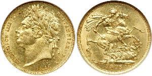 1 Sovereign Vereinigtes Königreich von Großbritannien und Irland (1801-1922) Gold Georg IV (1762-1830)