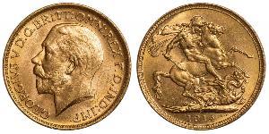 1 Sovereign Vereinigtes Königreich von Großbritannien und Irland (1801-1922) Gold George V (1865-1936)