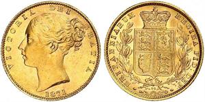 1 Sovereign Vereinigtes Königreich von Großbritannien und Irland (1801-1922) Gold Victoria (1819 - 1901)