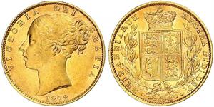 1 Sovereign Vereinigtes Königreich von Großbritannien und Irland (1801-1922) Gold Victoria (1819 - 1901)