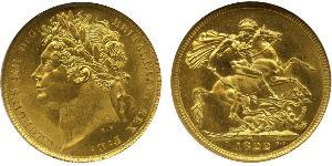 1 Sovereign Vereinigtes Königreich von Großbritannien und Irland (1801-1922) Gold Georg IV (1762-1830)