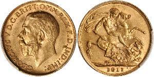 1 Sovereign Vereinigtes Königreich von Großbritannien und Irland (1801-1922) Gold George V (1865-1936)