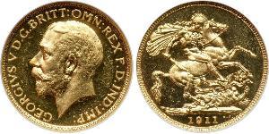 1 Sovereign Vereinigtes Königreich von Großbritannien und Irland (1801-1922) Gold George V (1865-1936)