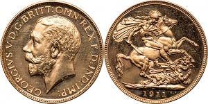 1 Sovereign Vereinigtes Königreich von Großbritannien und Irland (1801-1922) Gold George V (1865-1936)