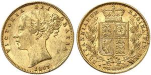 1 Sovereign Vereinigtes Königreich von Großbritannien und Irland (1801-1922) Gold Victoria (1819 - 1901)