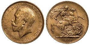 1 Sovereign Vereinigtes Königreich von Großbritannien und Irland (1801-1922) Gold George V (1865-1936)