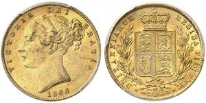 1 Sovereign Vereinigtes Königreich von Großbritannien und Irland (1801-1922) Gold Victoria (1819 - 1901)