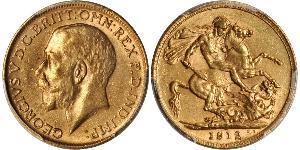 1 Sovereign Vereinigtes Königreich von Großbritannien und Irland (1801-1922) Gold George V (1865-1936)