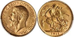 1 Sovereign Vereinigtes Königreich von Großbritannien und Irland (1801-1922) Gold George V (1865-1936)