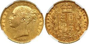 1 Sovereign Vereinigtes Königreich von Großbritannien und Irland (1801-1922) Gold Victoria (1819 - 1901)