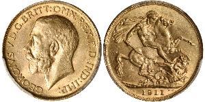 1 Sovereign Vereinigtes Königreich von Großbritannien und Irland (1801-1922) Gold George V (1865-1936)