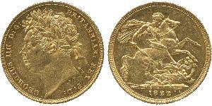 1 Sovereign Vereinigtes Königreich von Großbritannien und Irland (1801-1922) Gold Georg IV (1762-1830)