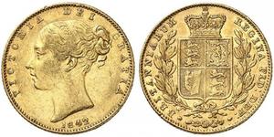 1 Sovereign Vereinigtes Königreich von Großbritannien und Irland (1801-1922) Gold Victoria (1819 - 1901)