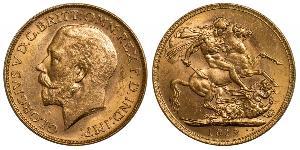 1 Sovereign Vereinigtes Königreich von Großbritannien und Irland (1801-1922) Gold George V (1865-1936)