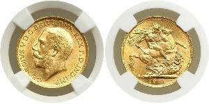 1 Sovereign Vereinigtes Königreich von Großbritannien und Irland (1801-1922) Gold George V (1865-1936)