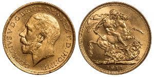 1 Sovereign Vereinigtes Königreich von Großbritannien und Irland (1801-1922) Gold George V (1865-1936)