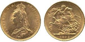 1 Sovereign Vereinigtes Königreich von Großbritannien und Irland (1801-1922) Gold Victoria (1819 - 1901)