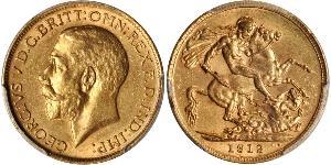 1 Sovereign Vereinigtes Königreich von Großbritannien und Irland (1801-1922) Gold George V (1865-1936)