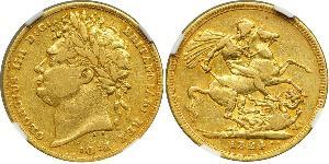 1 Sovereign Vereinigtes Königreich von Großbritannien und Irland (1801-1922) Gold Georg IV (1762-1830)