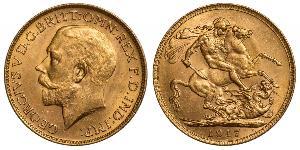 1 Sovereign Vereinigtes Königreich von Großbritannien und Irland (1801-1922) Gold George V (1865-1936)