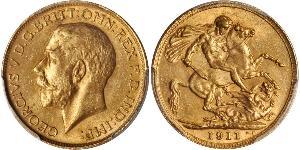 1 Sovereign Vereinigtes Königreich von Großbritannien und Irland (1801-1922) Gold George V (1865-1936)