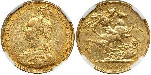 1 Sovereign Vereinigtes Königreich von Großbritannien und Irland (1801-1922) Gold Victoria (1819 - 1901)