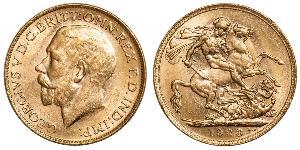 1 Sovereign Vereinigtes Königreich von Großbritannien und Irland (1801-1922) Gold George V (1865-1936)