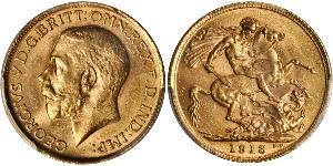 1 Sovereign Vereinigtes Königreich von Großbritannien und Irland (1801-1922) Gold George V (1865-1936)
