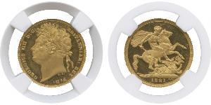 1 Sovereign Vereinigtes Königreich von Großbritannien und Irland (1801-1922) Gold Georg IV (1762-1830)