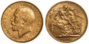 1 Sovereign Vereinigtes Königreich von Großbritannien und Irland (1801-1922) Gold George V (1865-1936)