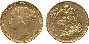 1 Sovereign Vereinigtes Königreich von Großbritannien und Irland (1801-1922) Gold Victoria (1819 - 1901)