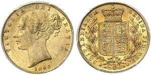 1 Sovereign Vereinigtes Königreich von Großbritannien und Irland (1801-1922) Gold Victoria (1819 - 1901)