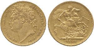 1 Sovereign Vereinigtes Königreich von Großbritannien und Irland (1801-1922) Gold Georg IV (1762-1830)
