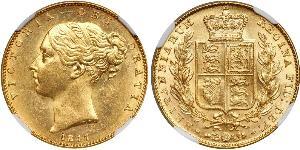 1 Sovereign Vereinigtes Königreich von Großbritannien und Irland (1801-1922) Gold Victoria (1819 - 1901)