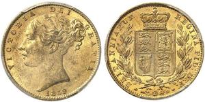1 Sovereign Vereinigtes Königreich von Großbritannien und Irland (1801-1922) Gold Victoria (1819 - 1901)