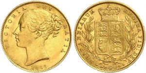1 Sovereign Vereinigtes Königreich von Großbritannien und Irland (1801-1922) Gold Victoria (1819 - 1901)