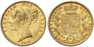 1 Sovereign Vereinigtes Königreich von Großbritannien und Irland (1801-1922) Gold Victoria (1819 - 1901)