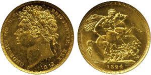 1 Sovereign Vereinigtes Königreich von Großbritannien und Irland (1801-1922) Gold Georg IV (1762-1830)