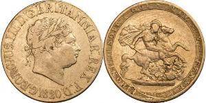 1 Sovereign Vereinigtes Königreich von Großbritannien und Irland (1801-1922) / Vereinigtes Königreich Gold Georg III (1738-1820)