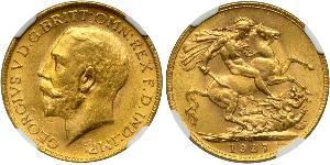 1 Sovereign Afrique du Sud (1910 - ) Or George V (1865-1936)